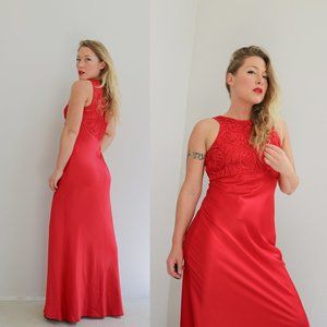 1990's Carmen Marc Valvo Evening Gown // Women's Extra Small to Small